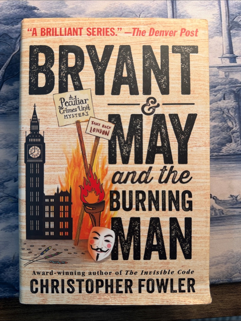 Bryant & May and the Burning Man Wall Art - Beige, Black & Orange